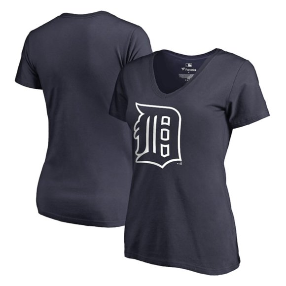 NEW Detroit Tigers Fanatics Plus V-Neck T-shirt (fits like a 20-22W) - Picture 1 of 9